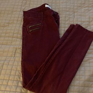 Women’s Hollister “coudory” red pants- skinny- 3